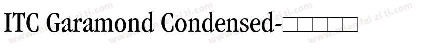 ITC Garamond Condensed字体转换